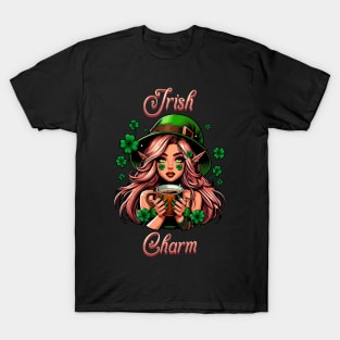 St-Patrick's Day Irish charm leprechaun design T-Shirt